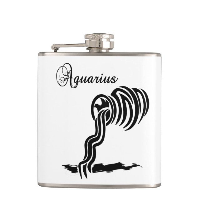 Flasques Signe du zodiaque Verseau et symbole (Devant)