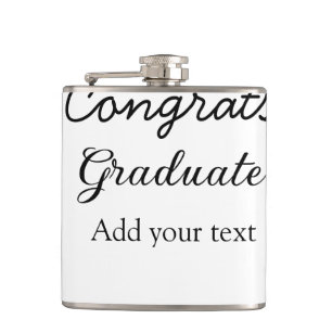 Flasques Simple congratulation graduation add your