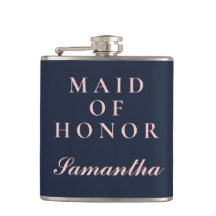 FLASQUES SIMPLE MAID D'HONNEUR OXFORD BLEU ET ROSE