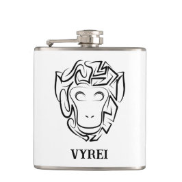 Flasques Singe tribal noir et blanc