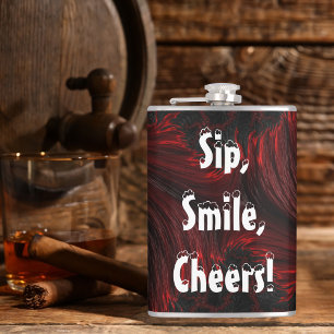 Flasques Sip, Smile, Bravo ! Abstrait Swirl