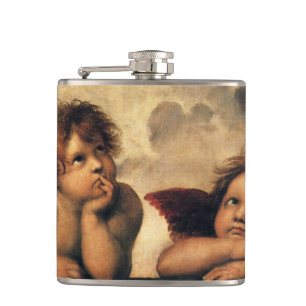 Flasques Sistine Madonna Angels par Raphael Sanzio
