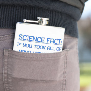 Flasques SlipperyJoe's drôle dire science fait bleu remov