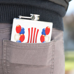 Flasques SlipperyJoe's fête d'indépendance du 4 juillet cla