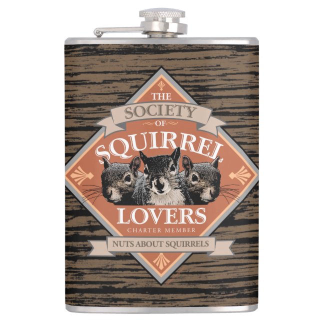 Flasques Société des amoureux des écureuils - drôle d'écure (Devant)