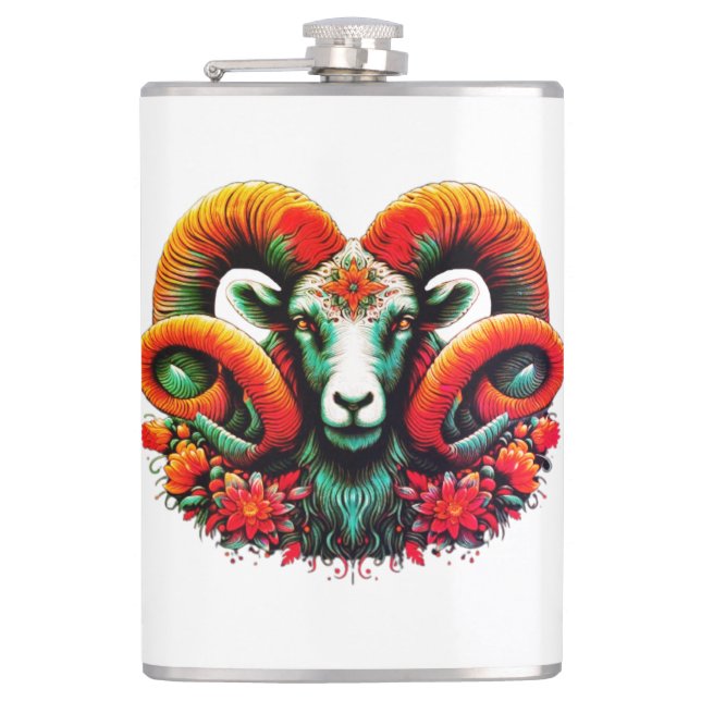 Flasques Spirit Ram - Floral Horns & Earth Wisdom (Devant)