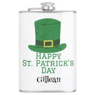 Flasques St. Patrick's Day casquette vert irlandais Shamroc