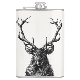Flasques Stag Reindeer Rustique