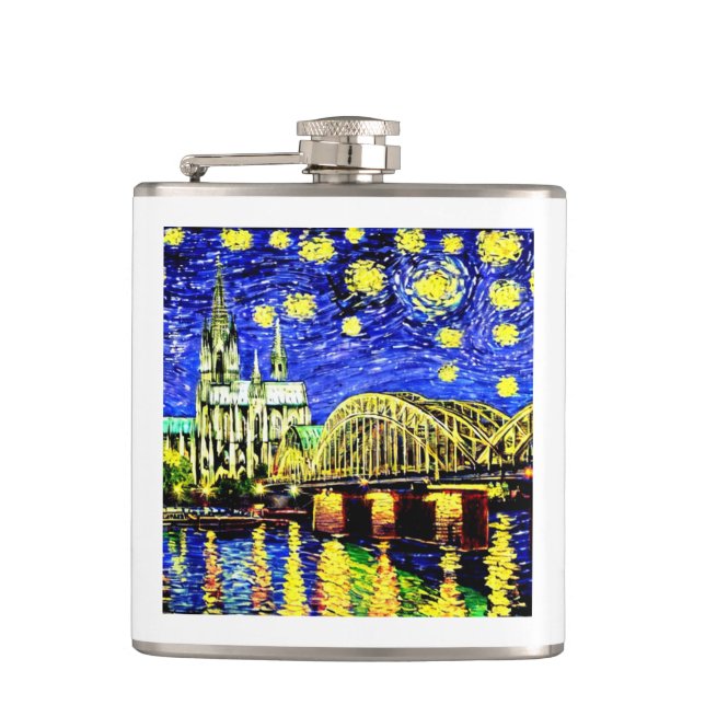 Flasques Starry Night Cologne Allemagne Cathédrale (Devant)