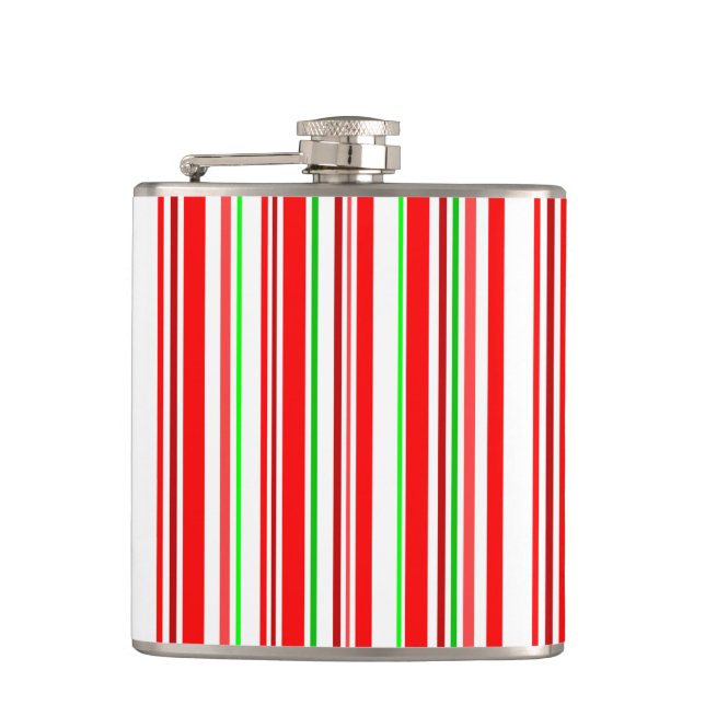 Flasques Sucre de canne Stripes Noël Joyeux Fêtes (Devant)