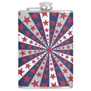 Flasques Sunburst patriotique : Drapeau américain