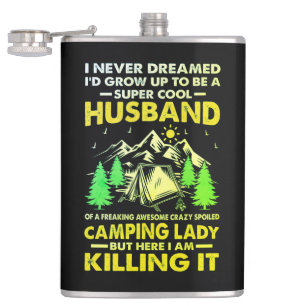 Flasques Super Cool Mari de Camping Lady Funny Camper