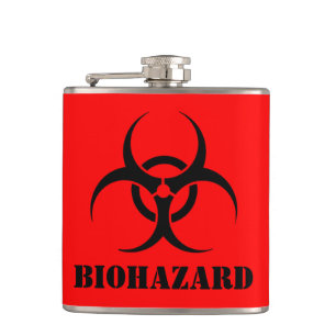 Flasques SYMBOLE BIOHAZARD Avertissement Étiquette Hallowee