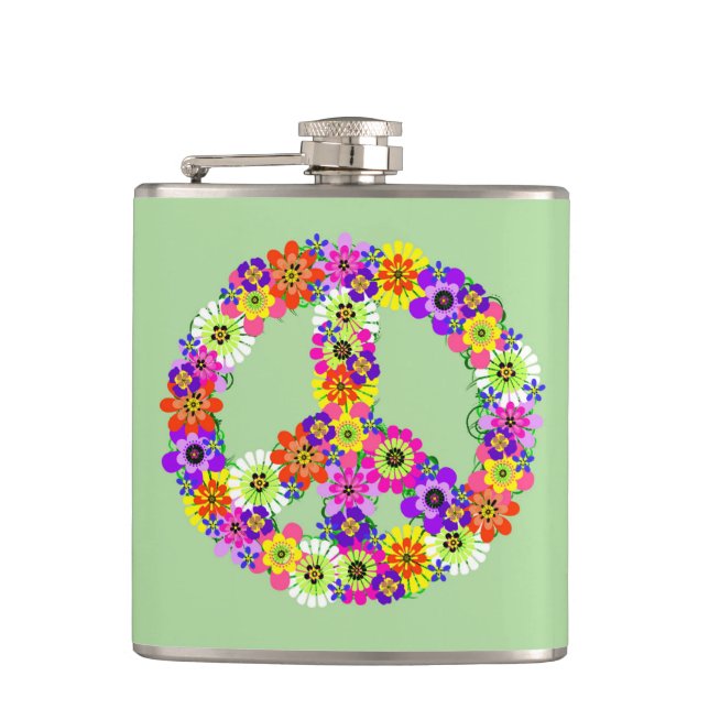 Flasques SYMBOLE DE LA PAIX Floral (Devant)
