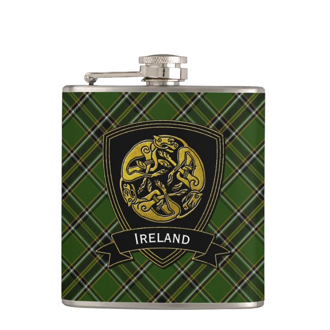 Flasques Symbole irlandais de Celtic de plaid (Devant)