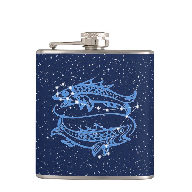 Flasques Symbole Poissons Constellation et Zodiaque avec ét (Devant)