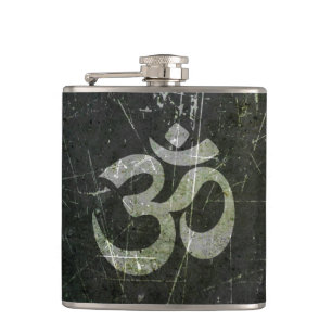 Flasques Symbole rayé et porté de l'OM de yoga