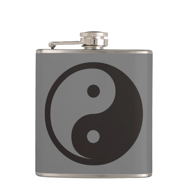 Flasques Symbole Yin Yang - tatouage solide (Devant)