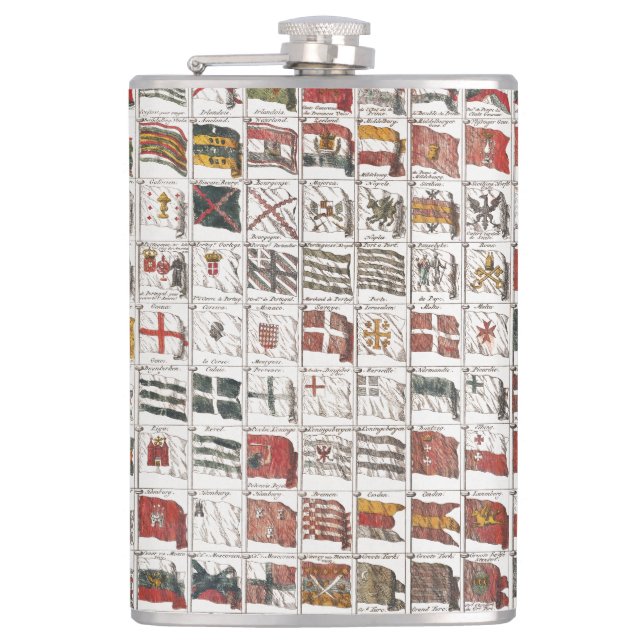 Flasques Table vintage des drapeaux de mer, Impression esth (Devant)