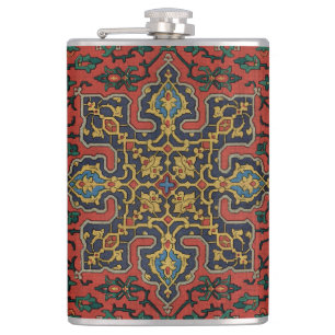 Flasques Tapis persan rouge bleu classique