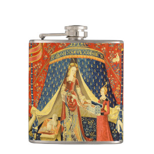 Flasques Tapisseries Unicorne Lady Legend Médiéval