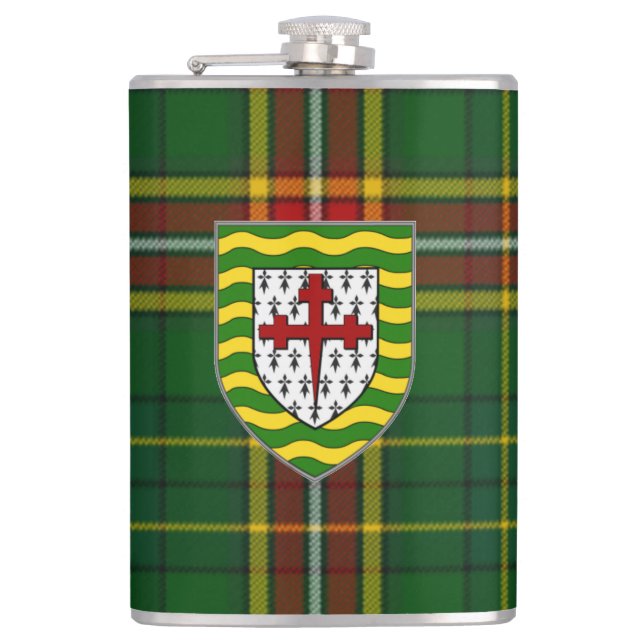 Flasques Tartan et crête irlandais du Donegal du comté (Devant)