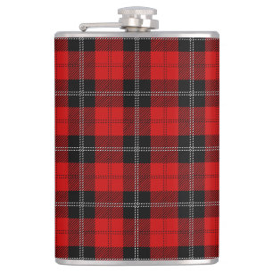 Flasques Tartan Rouge Et Noir Écossais