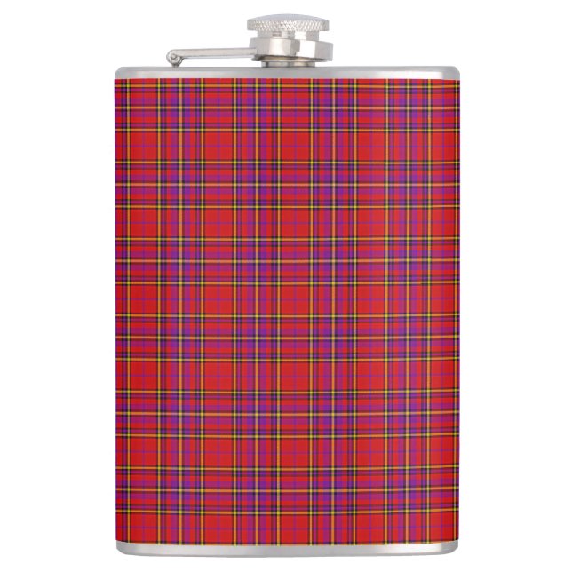 Flasques Tartan rouge plaid Swahili À damiers Motif (Devant)