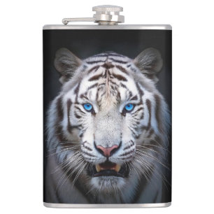 Flasques Tigre blanc aux yeux bleus Joyeux Noël