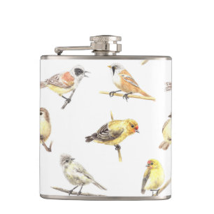 Flasques Tit birds motif