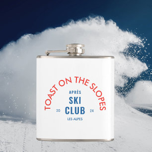 Flasques Toast On The Slopes Après Ski Club Rouge & Bleu