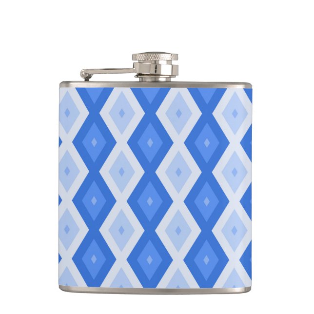 Flasques Tons de motif de diamant bleu (Devant)