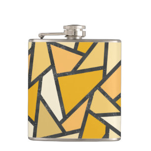 Flasques Tons de motif en vitrail jaune