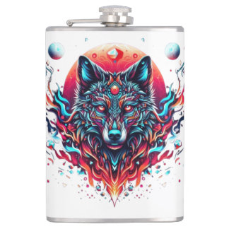Flasques Totem Wolf Solaire - Fusion Feu & Lune