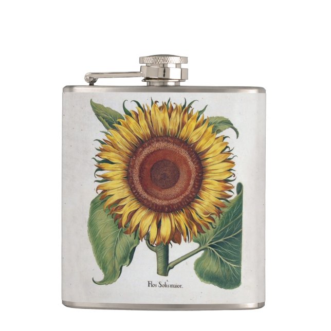 Flasques Tournesol Vintage Damas Fleur Art (Devant)