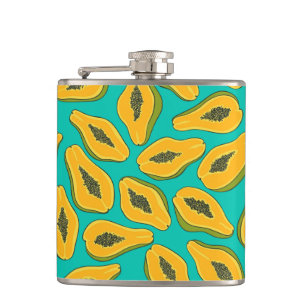 Flasques Tranches de papaye turquoise