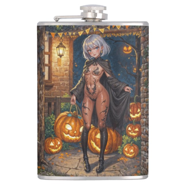 Flasques Trick ou le traitement, Brave Halloween Costume Gi (Devant)
