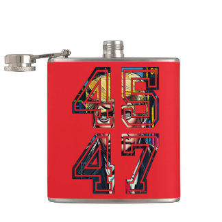 Flasques Trump 45 47 | Pop art | président américain