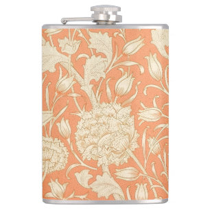 Flasques Tulipe sauvage de William Morris, motif floral vin