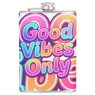 Flasques Typographie Colorée Cadeau Design Vibes Positives