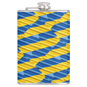 Flasques Ukraine bleue et jaune Inspiration de la paix anti