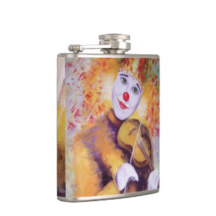 Flasques Un clown doux jouant du violon