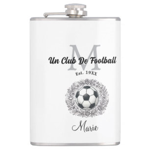 Flasques un monogramme de club de football est, année coupe