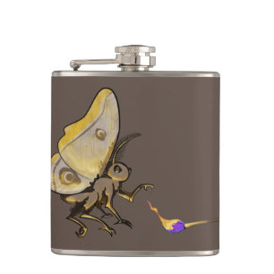 Flasques Un papillon à flamme