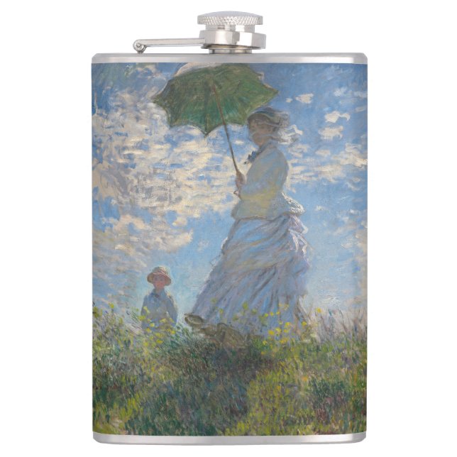 Flasques Une femme avec un parasol | Paysage français (Devant)