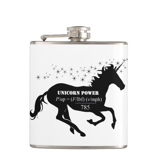 Flasques Unicorne Power Fake Math Formula drôle (Devant)