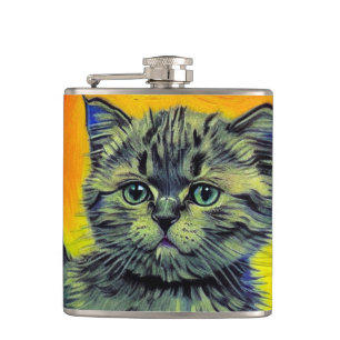 Flasques Van Gogh Style Chat Sunset Beach