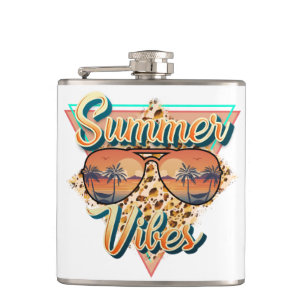 Flasques Vibes d'été Lunettes de soleil vintages Sunset
