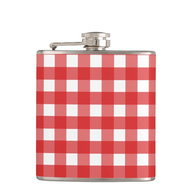 Flasques Vichy rouge et blanc (Devant)