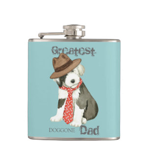 Flasques Vieux anglais Sheepdog Papa